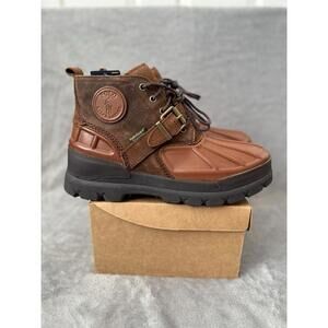 Polo Ralph Lauren Oslo Low Leather Waterproof Duck Boots Brown Mens Size 11